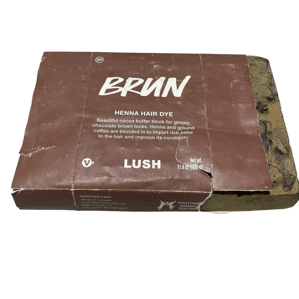 Lush Caca Brun Henna‎ Hair Dye Block Lush 11.4 Oz NEW